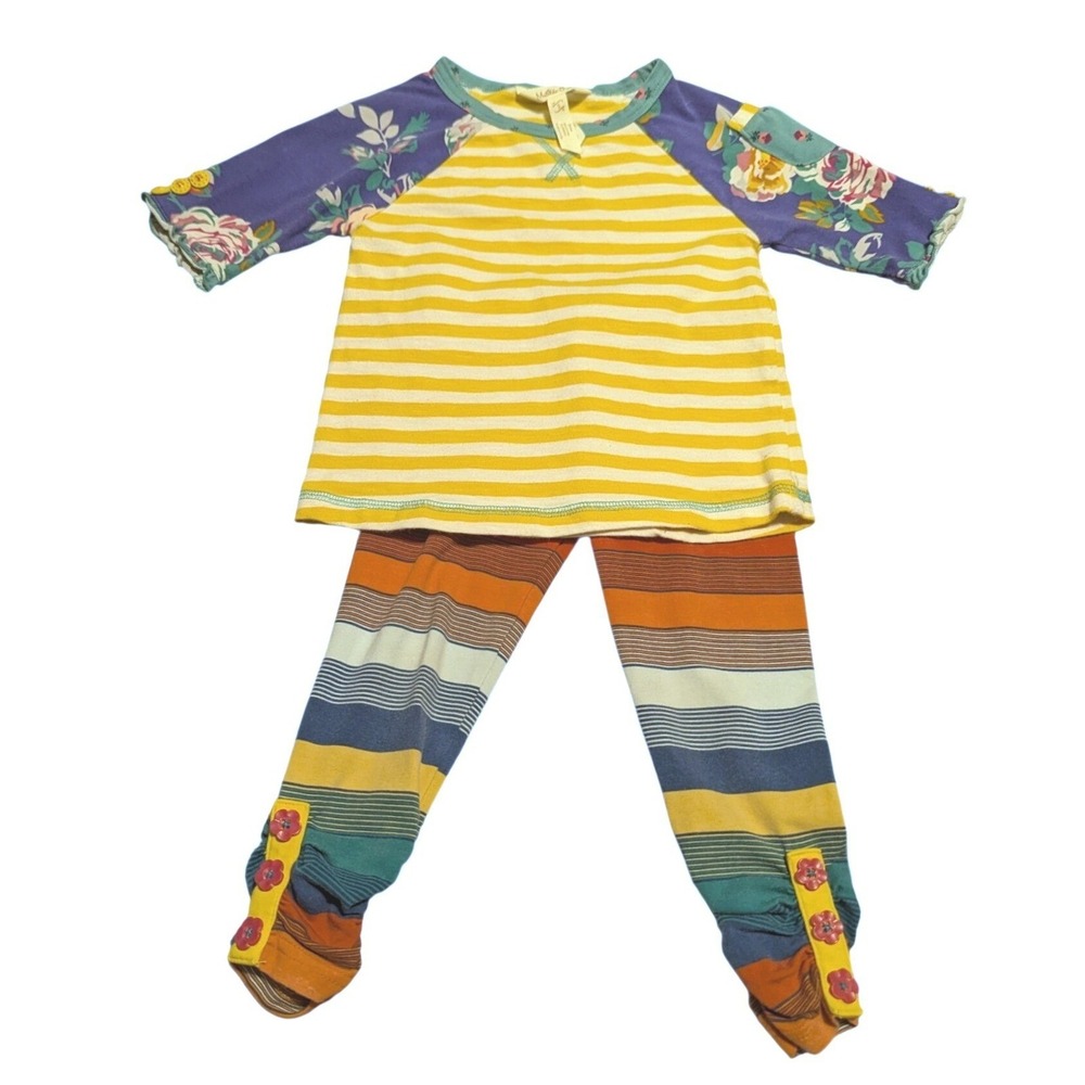 Matilda Jane Moments with You School Days Yellow Top Outside the Lines Leggings